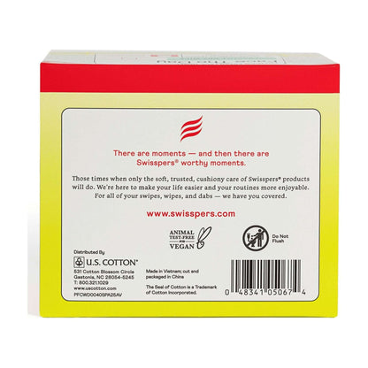 Swisspers Face the Day Dry Wipes, Disposable Facial Towels, Large 100% Cotton Makeup Remover Wipes, Dermatologist-Tested, Hypoallergenic, Soft & Strong, Fragrance-Free, Lint-Free, 40 Count