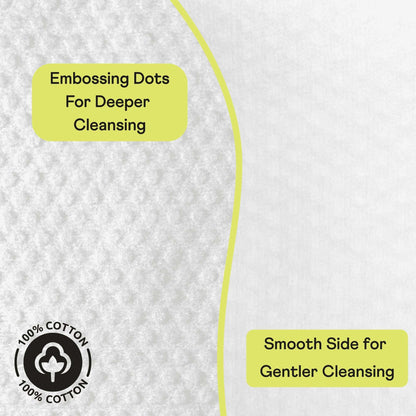 Swisspers Face the Day Dry Wipes, Disposable Facial Towels, Large 100% Cotton Makeup Remover Wipes, Dermatologist-Tested, Hypoallergenic, Soft & Strong, Fragrance-Free, Lint-Free, 40 Count