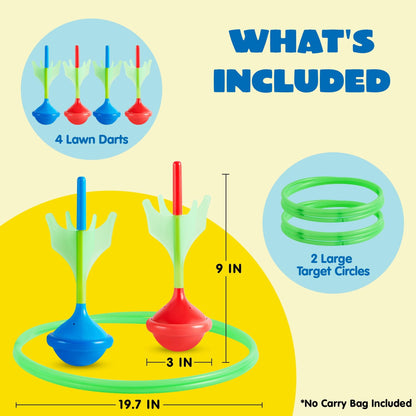 SYNCFUN 6Pcs Lawn Darts Games Set for Kids and Adults, Glow in The Dark Yard Games for Family, Camping, Outdoor Sports