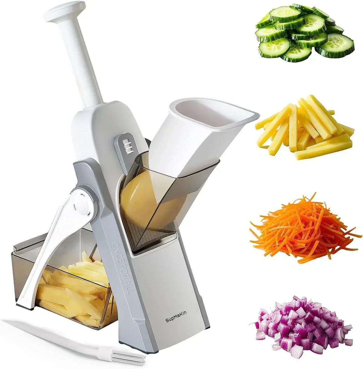 Mandoline Slicer for Vegetables Fruits, Adjustable Thickness Stainless Steel Food Cutter & Chopper, Safe and Quick Meal Preparation
