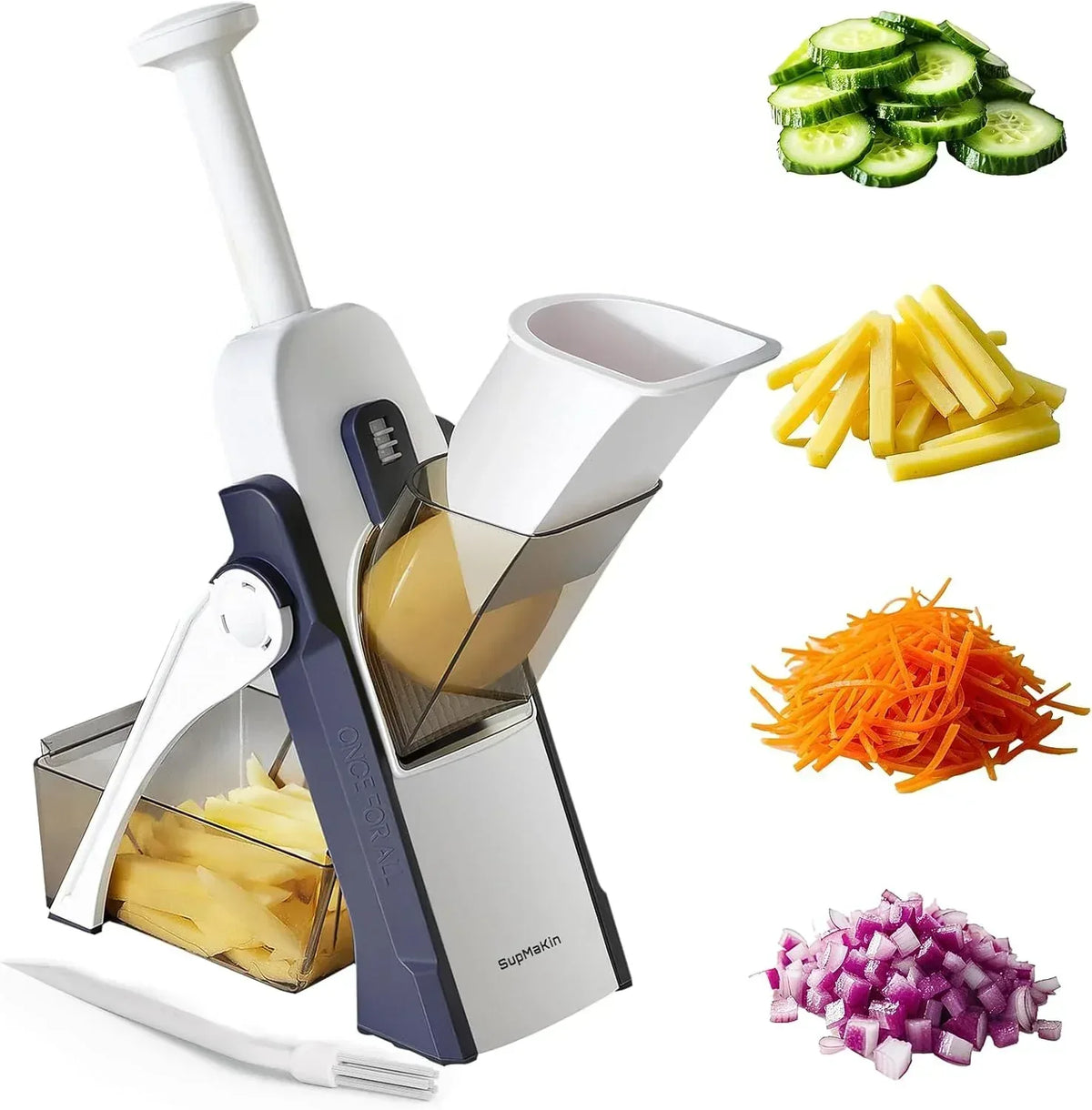 Mandoline Slicer for Vegetables Fruits, Adjustable Thickness Stainless Steel Food Cutter & Chopper, Safe and Quick Meal Preparation