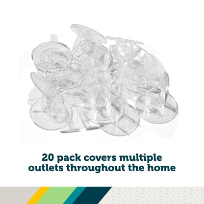 Safety 1st Ultra Clear Plug Protectors (20pk), Clear, Toddler