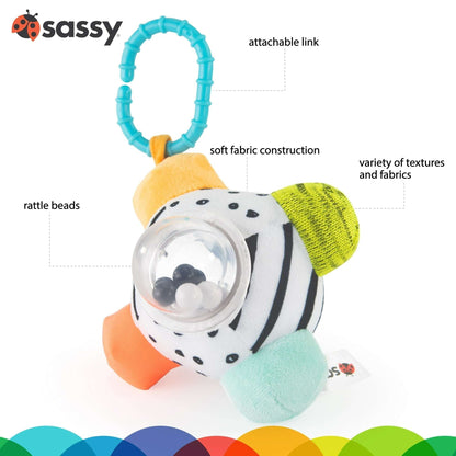 Sassy Mini Bumpy Ball Sensory Rattle Ball