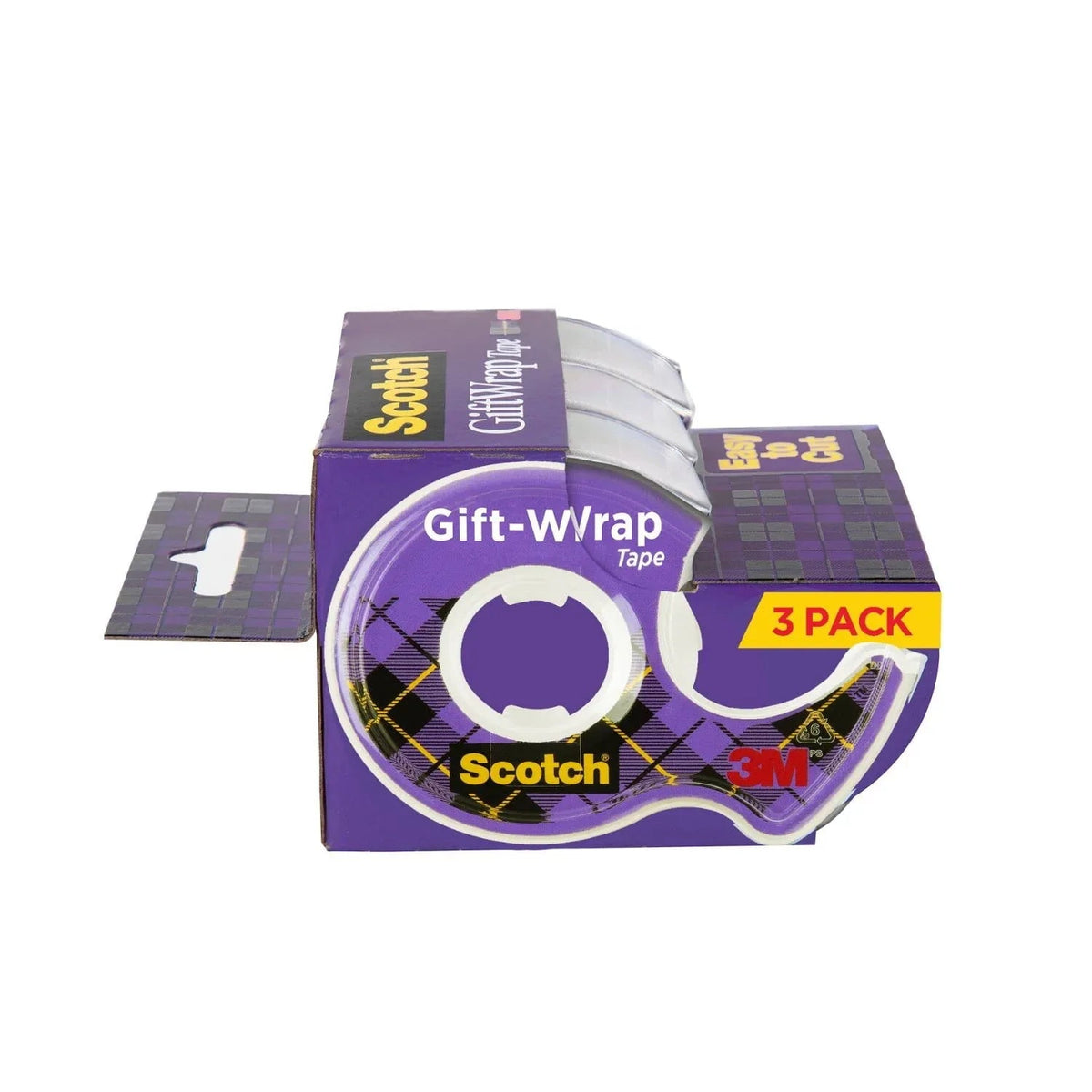 Scotch Gift Wrap Tape Dispensers, Satin Finish, 3/4 in. x 325 in., 3 Count