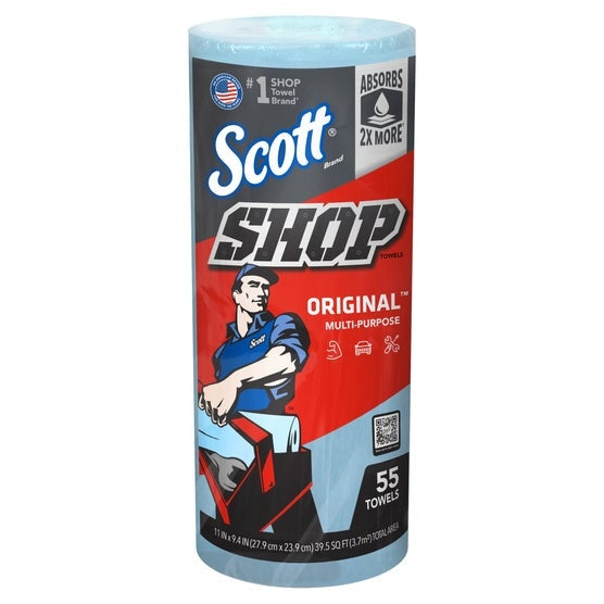 Scott Shop Towels, Original Multi-Purpose, Blue, 10-count