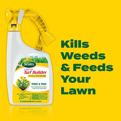 Scotts Liquid Turf Builder with Plus 2 Weed Control, 32 oz., 6,000 Sq. ft.