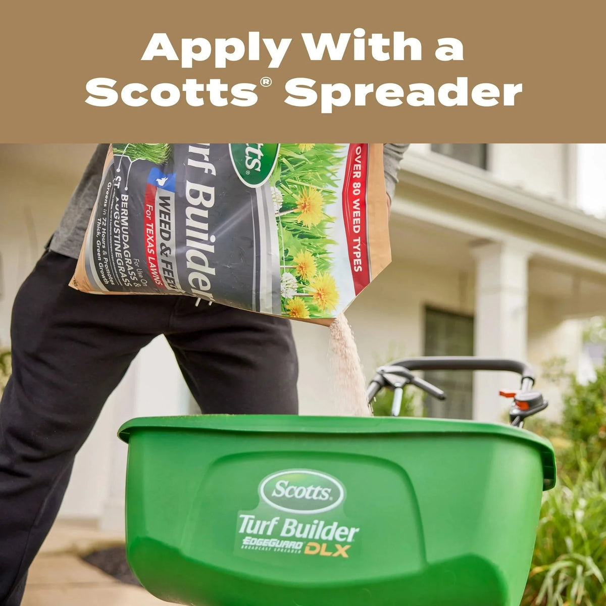 Scotts Turf Builder Weed & Feed for Texas Lawns, Weed Killer Plus Lawn Fertilizer, 22.40 lbs.