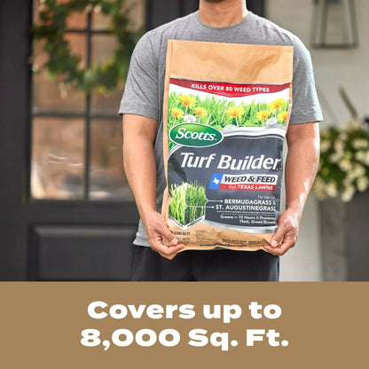 Scotts Turf Builder Weed & Feed for Texas Lawns, Weed Killer Plus Lawn Fertilizer, 22.40 lbs.