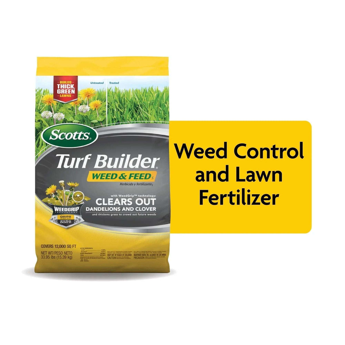 Scotts Turf Builder Weed and Feed, Controls Dandelion, Clover