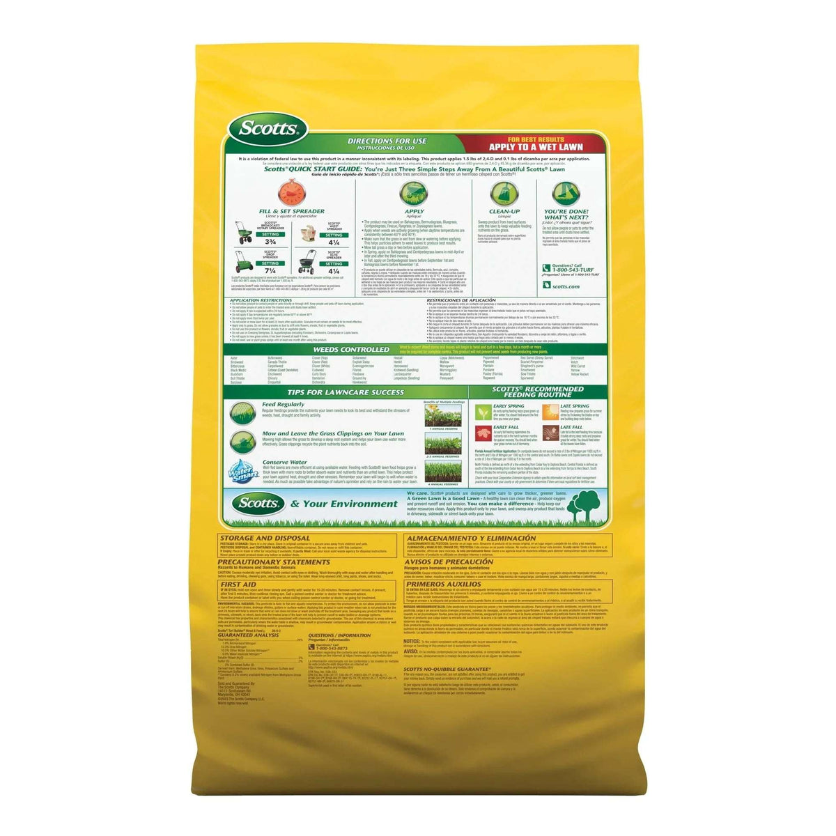 Scotts Turf Builder Weed and Feed, Controls Dandelion, Clover