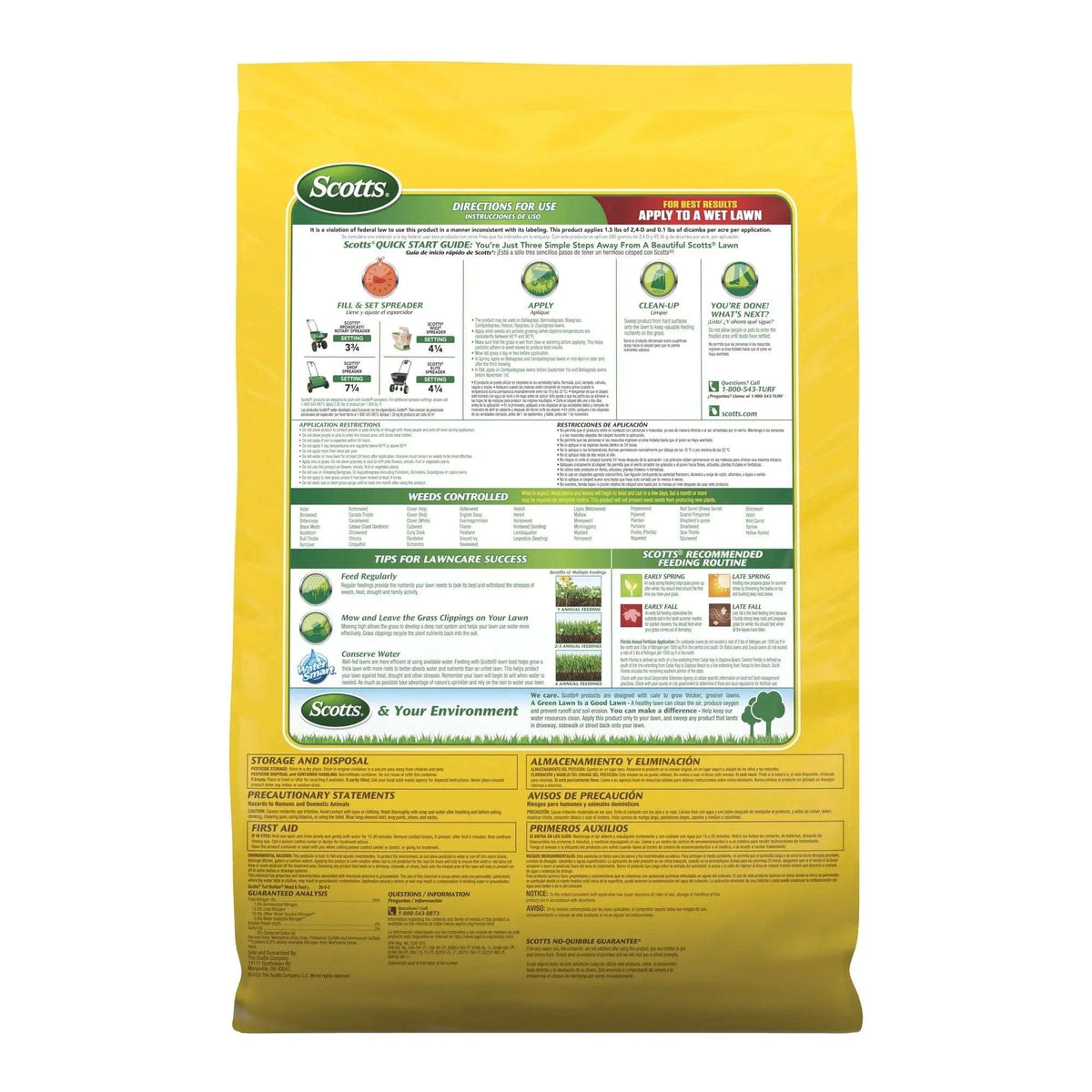 Scotts Turf Builder Weed and Feed, Controls Dandelion, Clover