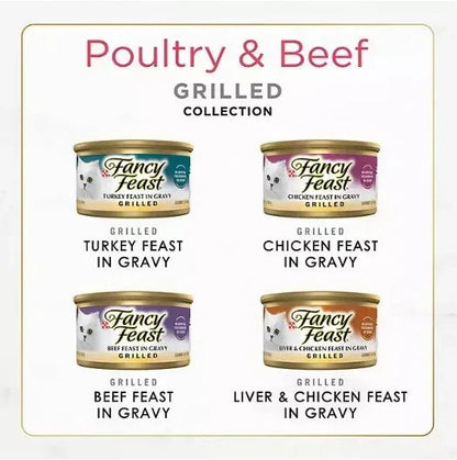 Purina Fancy Feast Canned Wet Cat Food, Variety Pack, 3 oz., 48 ct. (Choose Flavor)