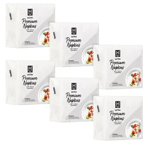 Member's Mark Premium White 2-Ply Napkins, 13" x 12.7" 110/pk., 6 pk
