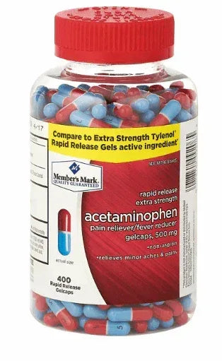 Member’s Mark Extra Strength Acetaminophen 500 mg Tablets, 400 Count