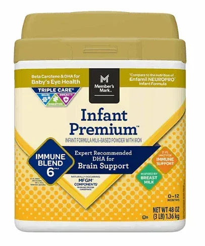 Member's Mark, Infant Premium, Infant Formula, 48 oz.