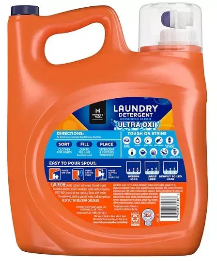 Member's Mark Liquid Laundry Detergent, Fresh Scent, 127 loads, 196 fl. oz.