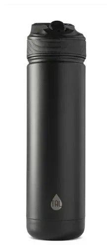 TAL Stainless Steel Ranger Water Bottle with Easy Sip Straw 26 oz, Black