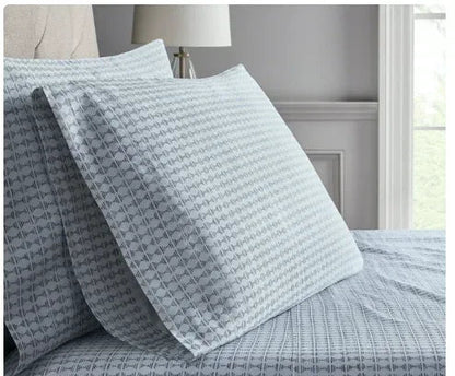 Hotel Style 800 Thread Count Cotton Rich Sateen Bed Sheet Set, Full, Blue, Set of 6