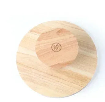 Better Homes & Gardens Rubber Wood Cake Stand, 12.52IN Dia x 5IN H, 3.9 lb, Natural Wood Color