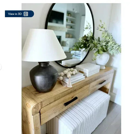 My Texas House 22" Urn Table Lamp, Distressed Texture, Black Finish