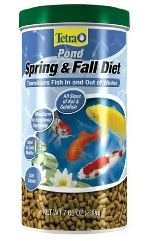 TetraPond Spring And Fall Diet 7.05 Ounces, Pond Fish Food, For Goldfish And Koi