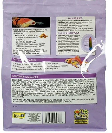 Tetra TetraPond Variety Blend 2.35 Pounds, Pond Fish Food, for Goldfish and Koi