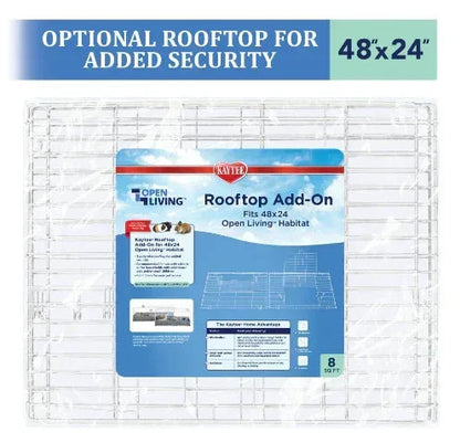 Kaytee Open Living Pet Rabbit or Guinea Pig Habitat Rooftop Add-on 48" x 24"