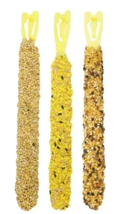 Vitakraft Crunch Sticks Parakeet Treat - Honey, Egg, and Apple- Pet Bird Treat Toy - Variety Pack