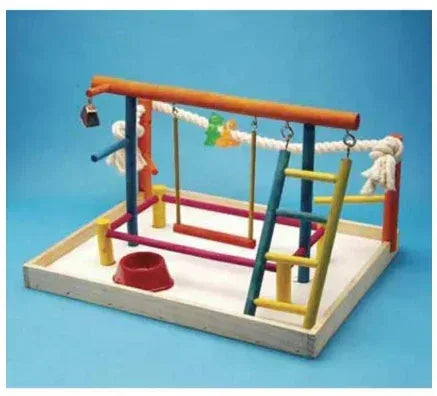 Penn-Plax Bird Life Wood Playpen – Perfect for Parakeets, Parrotlets, Lovebirds, Cockatiels, and Green Cheek Conures - Keep Your Birds Stimulated and Entertained - Medium