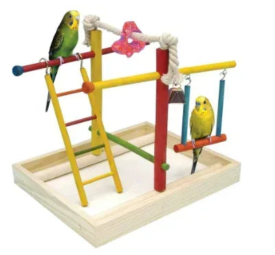 Penn-Plax Bird Life Wood Playpen – Perfect for Parakeets, Parrotlets, Lovebirds, Cockatiels, and Green Cheek Conures - Keep Your Birds Stimulated and Entertained - Medium