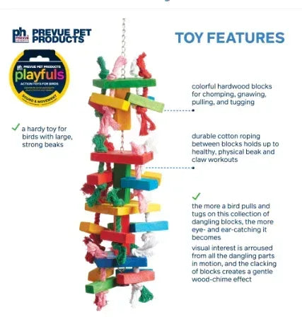 Prevue Pet Products Bodacious Bites Tower Bird Toy, 60960