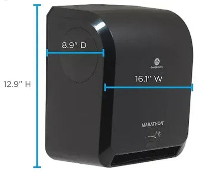 Marathon Automated Hardwound Paper Towel Dispenser, Black