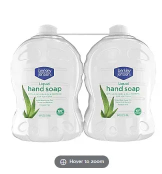 "Berkley Jensen Liquid Hand Soap with Aloe Vera, 2 ct./64 oz. "