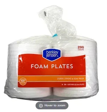 Berkley Jensen 9" Foam Plates, 290 ct.
