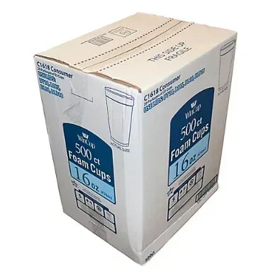 WinCup 16-Oz. Foam Cups, 500 ct. - White