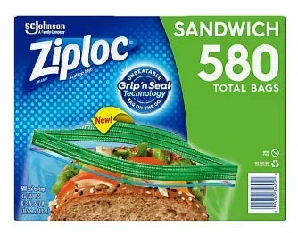 Ziploc Seal Top Sandwich Bags, 580 ct.