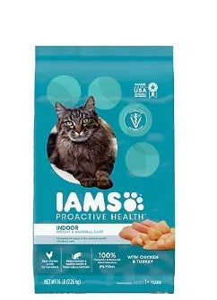 IAMS ProActive Health Adult Indoor Weight & Hairball Care Dry Cat Food, 16 lbs.