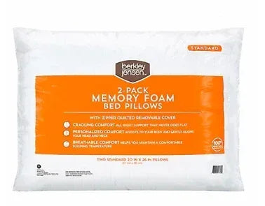 Berkley Jensen 2 Pc. Quilted Memory Foam Pillow
