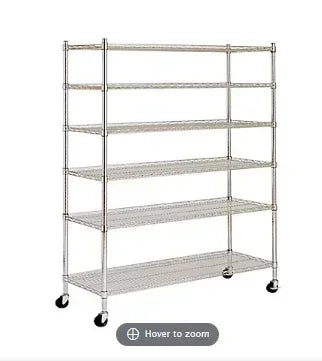 Berkley Jensen 48" 6-Shelf Steel Rack - Chrome