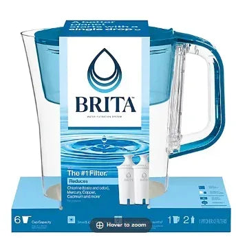 Brita Small 6-Cup Pitcher with 2 Brita Standard Filters