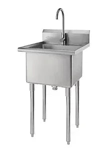 Trinity Stainless Steel Utility Sink, NSF, with Faucet