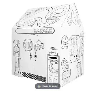 Easy Playhouse Pit Stop Garage Cardboard Playhouse
