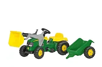 John Deere Kid Tractor with Loader and Trailer