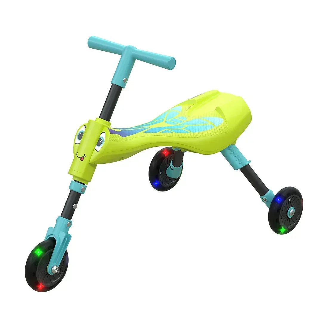 Scuttlebug Foldable 3 Wheel Trike with LED Light, Yellow