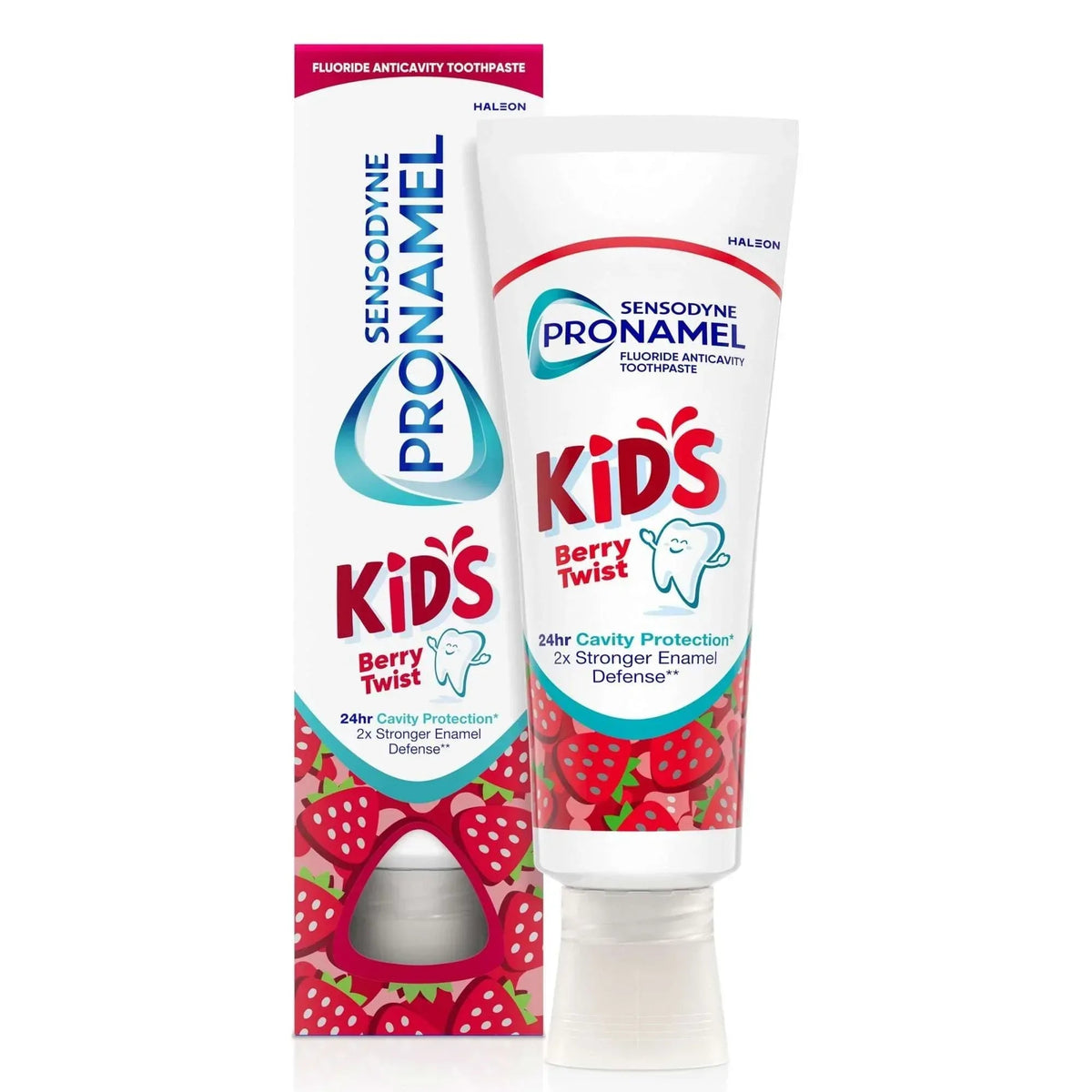 Sensodyne Pronamel Kids Toothpaste, Fluoride Anticavity Toothpaste, Cavity and Enamel Protection, for Ages 2+, Berry Twist Flavored, 4 Oz