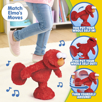 Sesame Street Hokey Pokey Elmo Plush with Music and Motion, 14-inch Bilingual Plush, Ages 18 Months+