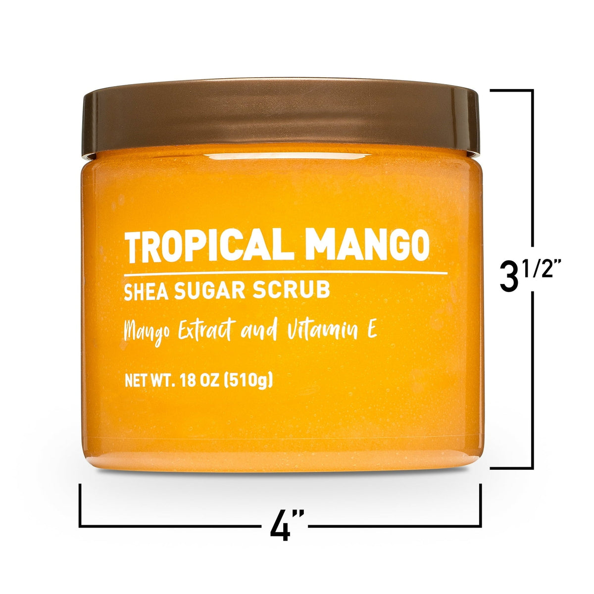 Shea Sugar Scrub, Tropical Mango, 18 oz (3 PACK )