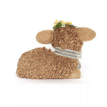 Sheep With Wood Rose Accents Set of 2
