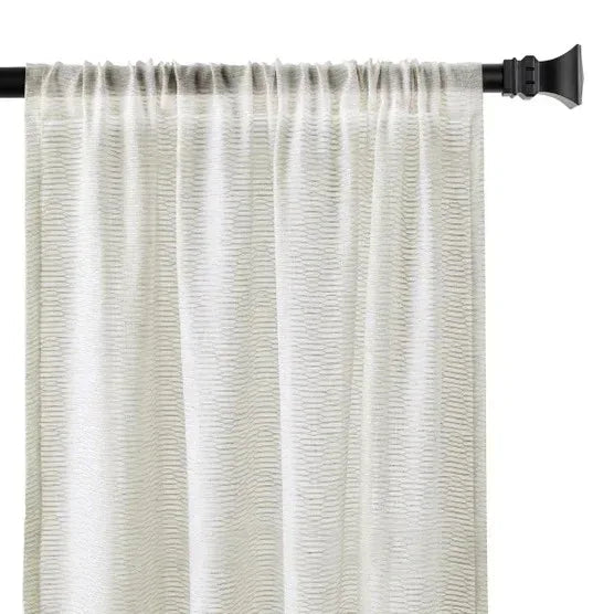 Sheer Linen Blend Curtains, Set of 4 Panels