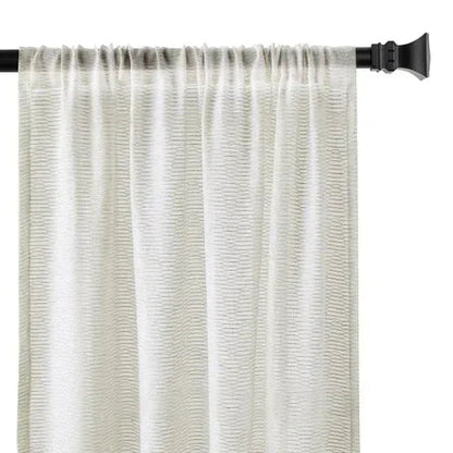 Sheer Linen Blend Curtains, Set of 4 Panels